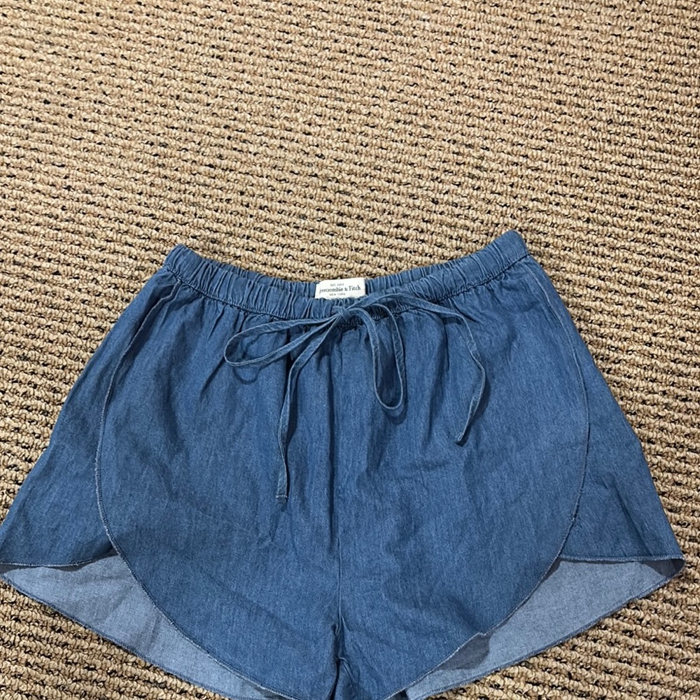 Abercrombie & Fitch Blue Shorts Lightweight Drawstring